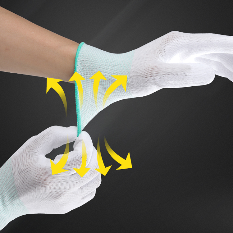 Handflächenbeschichtete antistatische Handschuhe für spezielles Labor